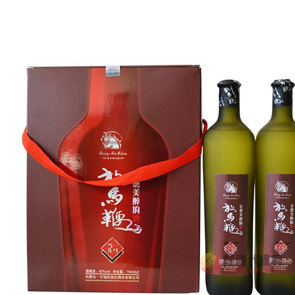 民族红内蒙特产清香型白酒750ml